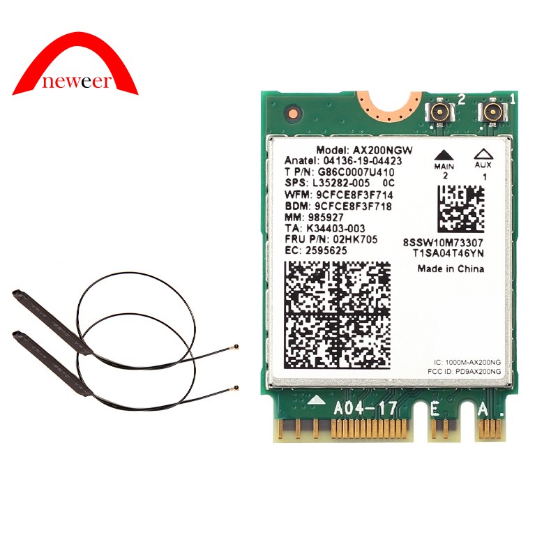 Bộ Chuyển Đổi Mạng Ngff Bluetooth 5.1 802.11ax Có Ăng Ten