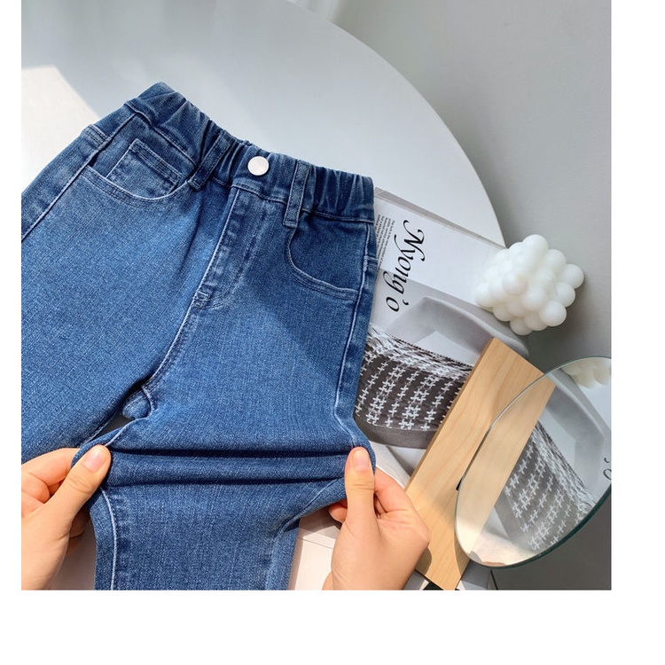 [Babycat] Hàng Có Sẵn Quần Jean Mềm Mỏng Ôm Chân Vừa Vặn Thời Trang Xuân Thu Phong Cách Nhật Bản Hàn Quốc Cho Bé Gái