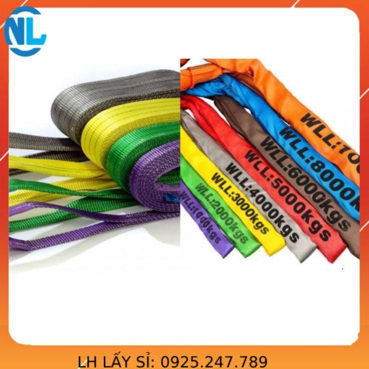 Dây cáp vải cẩu hàng 2 Tấn - bản 50mm - Hệ số 5:1 - 2 Mét cáp thép giá sỉ THÁI BÌNH VINA