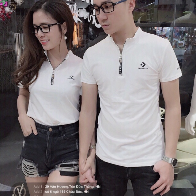 ÁO ĐÔI HOT DÂY KÉO MÀU TRẮNG (GIÁ 1 CẶP)