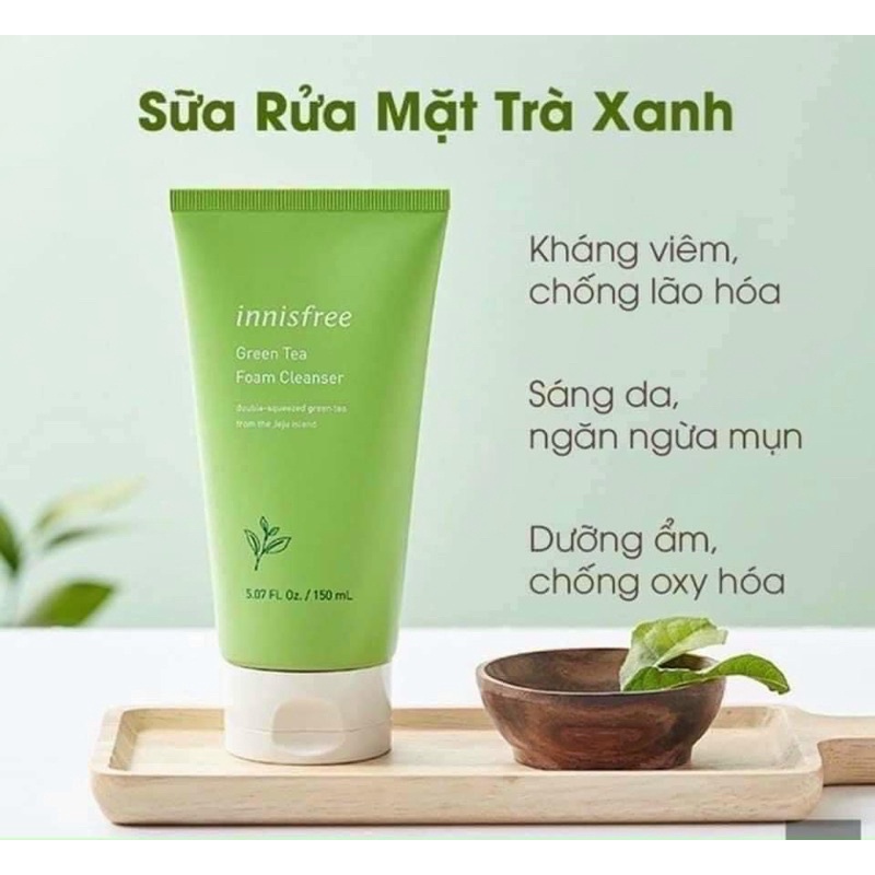 sữa rửa mặt innisfree trà xanh mới 150ml - Mẫu mới