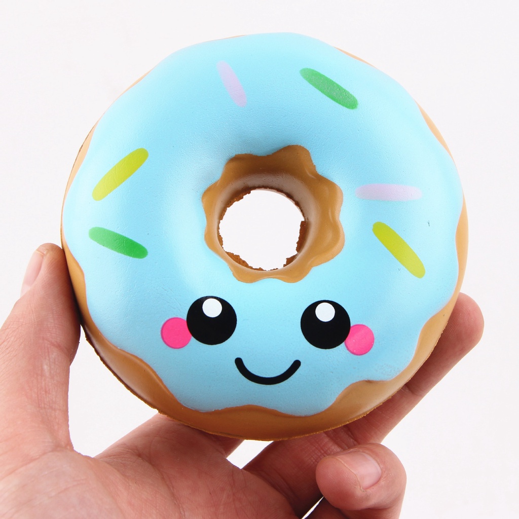 Đồ Chơi Squishy Bánh Donut Hạnh Phúc Kích Thước 10cm Chậm Tăng Tặng Kèm Bao Bì