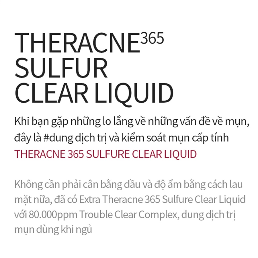 Dung Dịch Lưu Huỳnh Chăm Sóc Da Aestura Theracne365 Su.lfur Clear Li.quid 50ml GomiMall