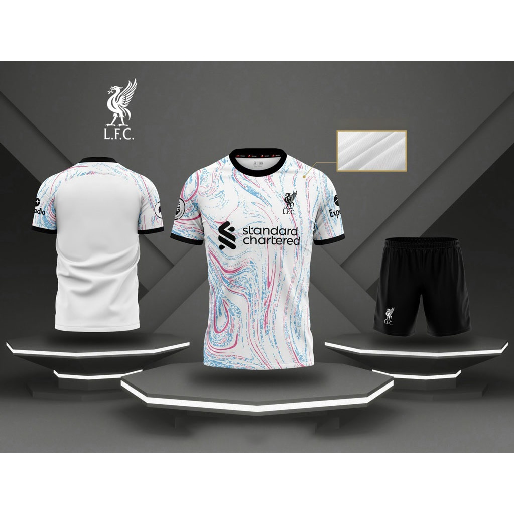 Bộ quần áo đá bóng nam nữ câu lạc bộ Chelsea, CLB Liverpool, CLB Arsenal chất thun lạnh tháng mát