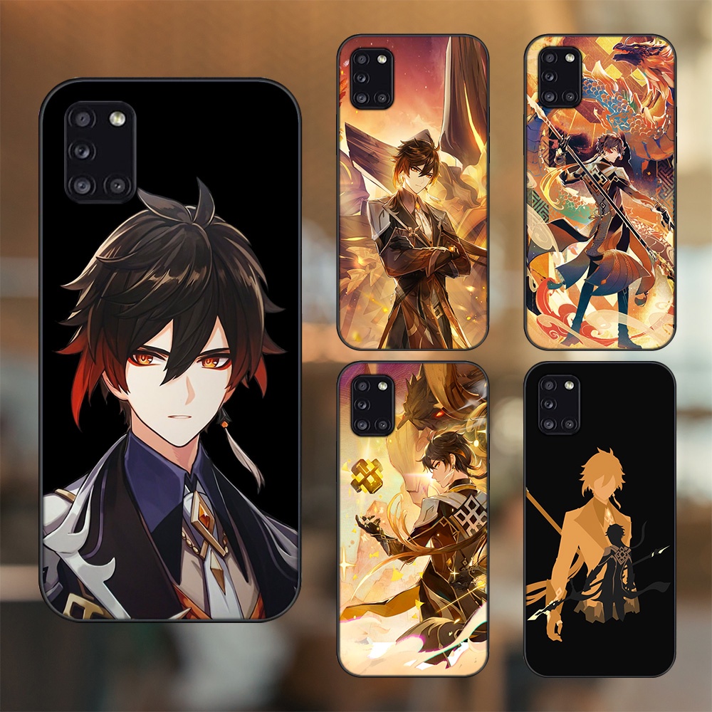 Ốp lưng Samsung A31 viền đen in hình Zhongli Genshin Impact