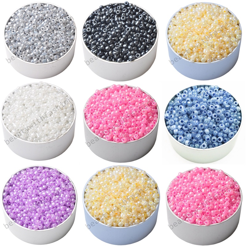 Bộ 400 Hạt Tròn 3mm Làm Trang Sức Thủ Công Tự làm bằng tay bện hạt cườm thủ công phụ kiện vòng cổ