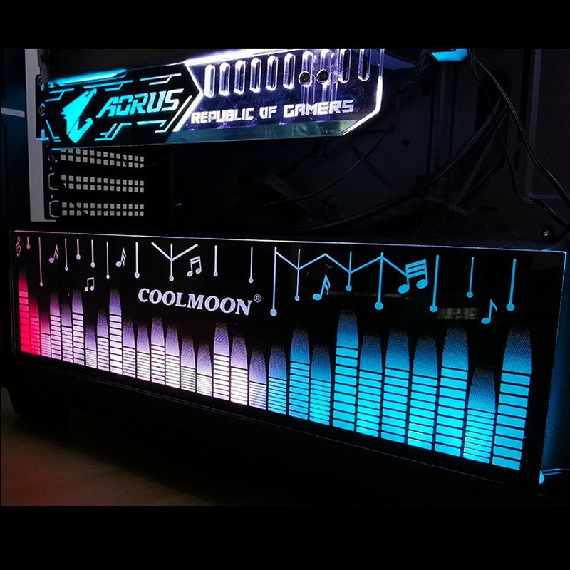 Thanh Led RGB Coolmoon Music bar đồng bộ Hub , Dùng độ trang trí cho case nguồn máy tính