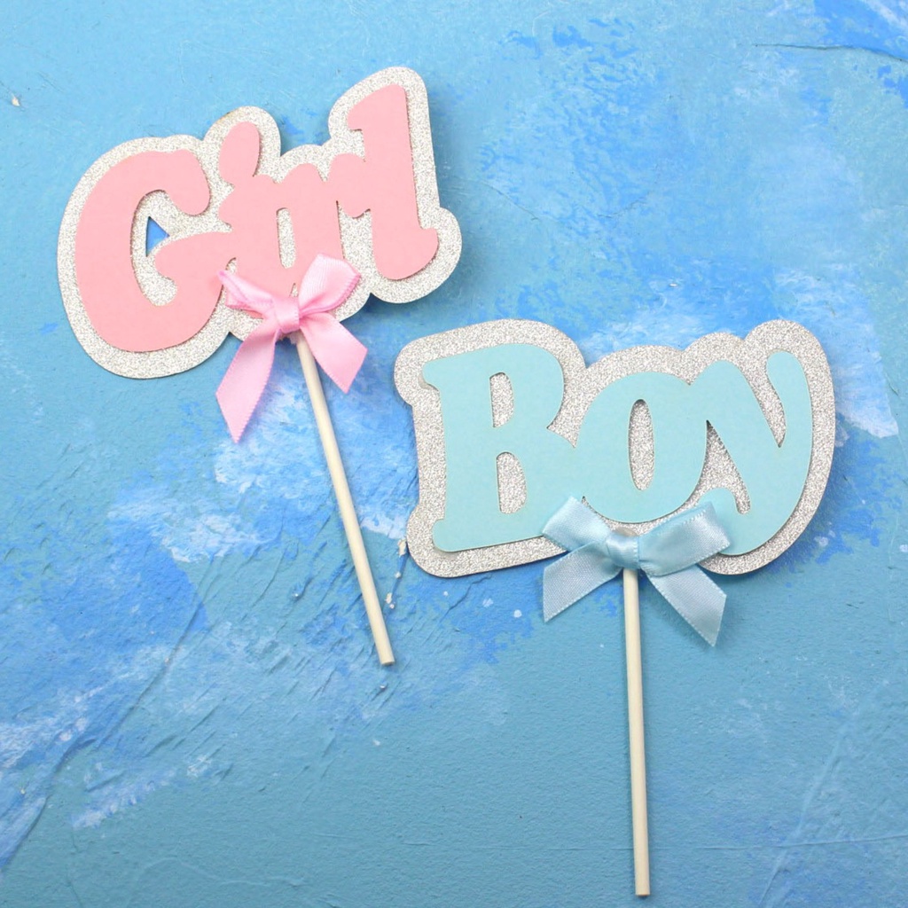 đồ trang trí bánh kem cho bé [FREESHIP] que cắm thôi nôi cho bé trai và bé gái