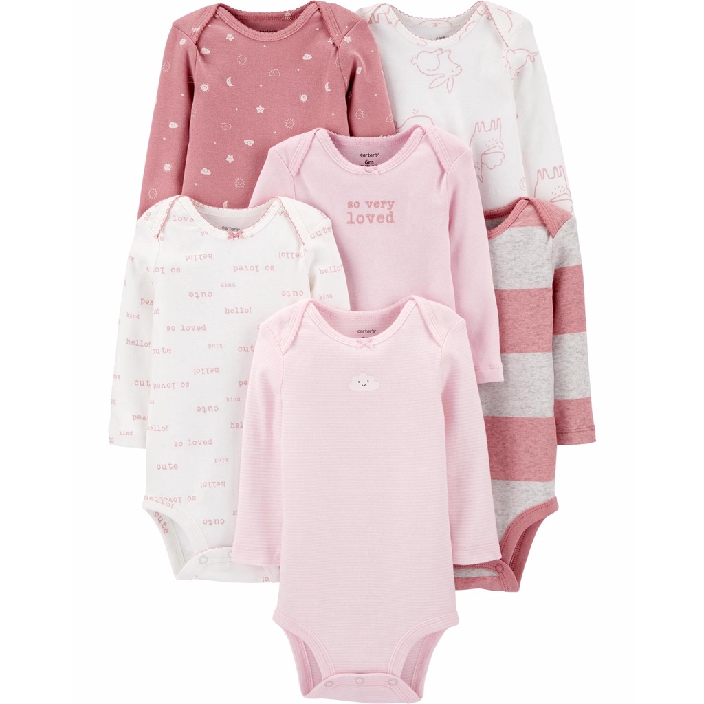 Set Combo 4 Cái Bodysuit Sơ Sinh Bé Trai Bé Gái MÀU NGẪU NHIÊN Chất Cotton Dưới 24 Tháng - BS6016