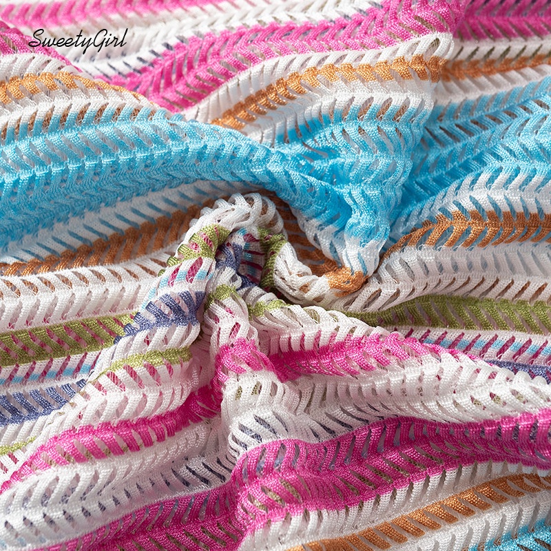 Đầm Mini Cổ Yếm Không Tay Họa Tiết Kẻ Sọc Màu Sắc Thời Trang Quyến Rũ Cho Nữ 2022