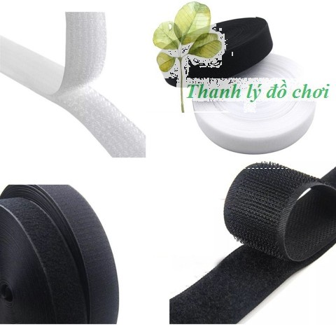 Dán xé, băng dính gai, khoá nhám rộng 2cm