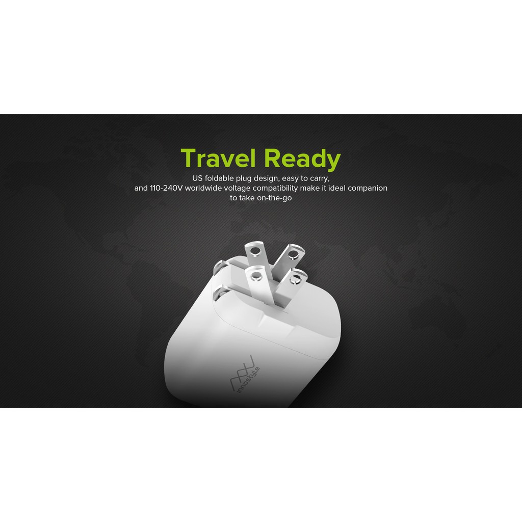 Sạc nhanh Innostyle USB-C PD 18W minigo pro white