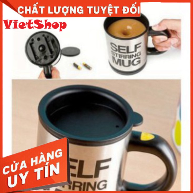 Cốc Pha Cà Phê Thông Minh Tự Khuấy Self Stirring Mug, Dùng Pin Tiện Dụng - VietShop