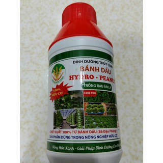 Dung dịch thủy canh bánh dầu HYDRO - PEANUT 100% hữu cơ cho rau ăn lá Chai 500ml