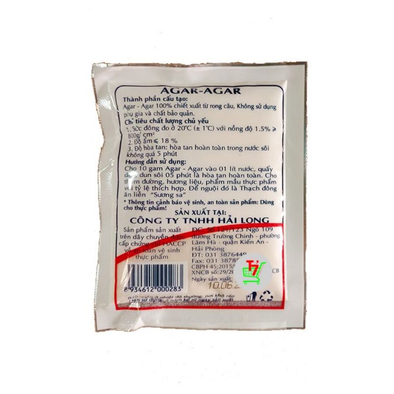 Thạch rau câu giòn Agar Hải Long gói 25g