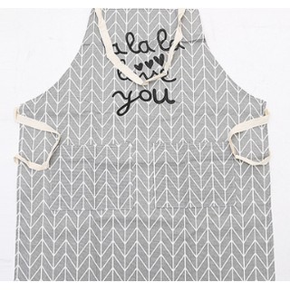 Tạp dề vải lanh caro