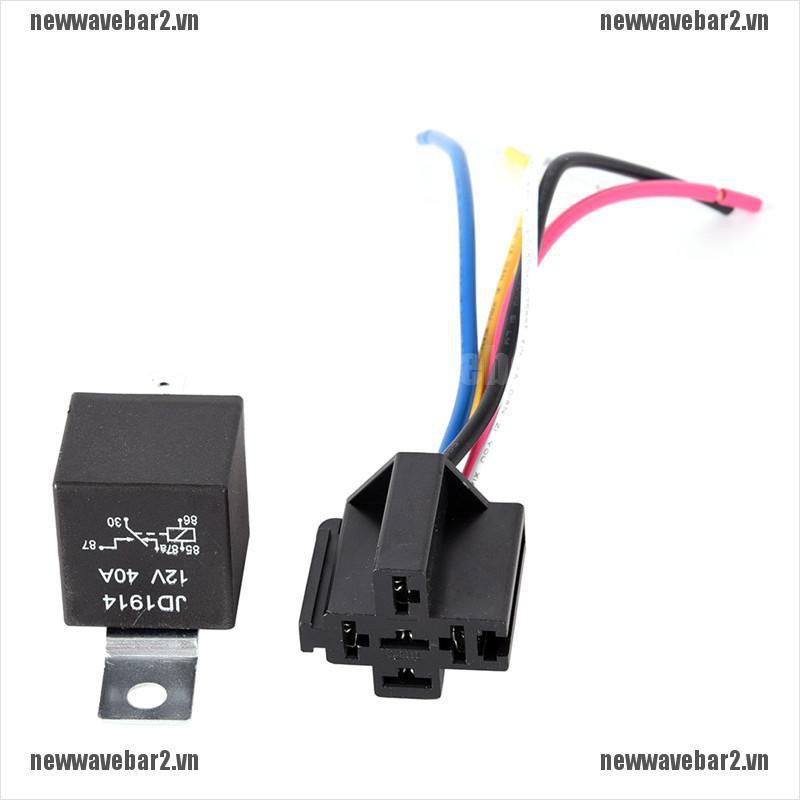 Set 2 Rơ Le 12v 5pin 40a 12v 5pin Chuyên Dụng
