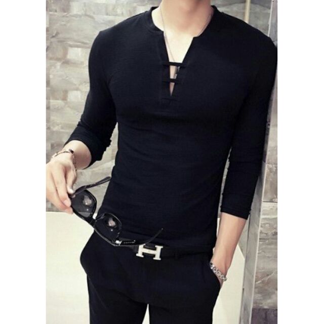 2 MẪU CỔ V THUN TAY DÀI LÊN FROM CỰC ĐẸP NHÉ | BigBuy360 - bigbuy360.vn