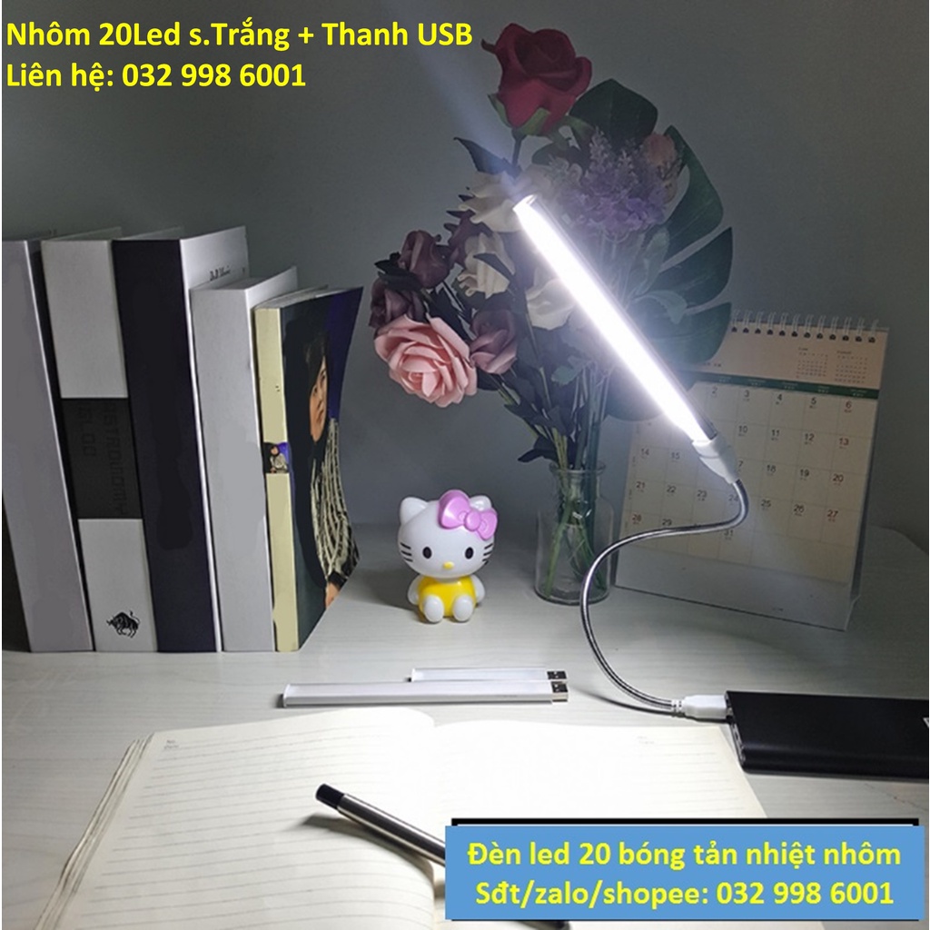 Thanh đèn LED mini gồm 3bóng/8bóng cổng cắm USB thích hợp để bàn học 6500k/3000k tiết kiệm điện daydaichonggu