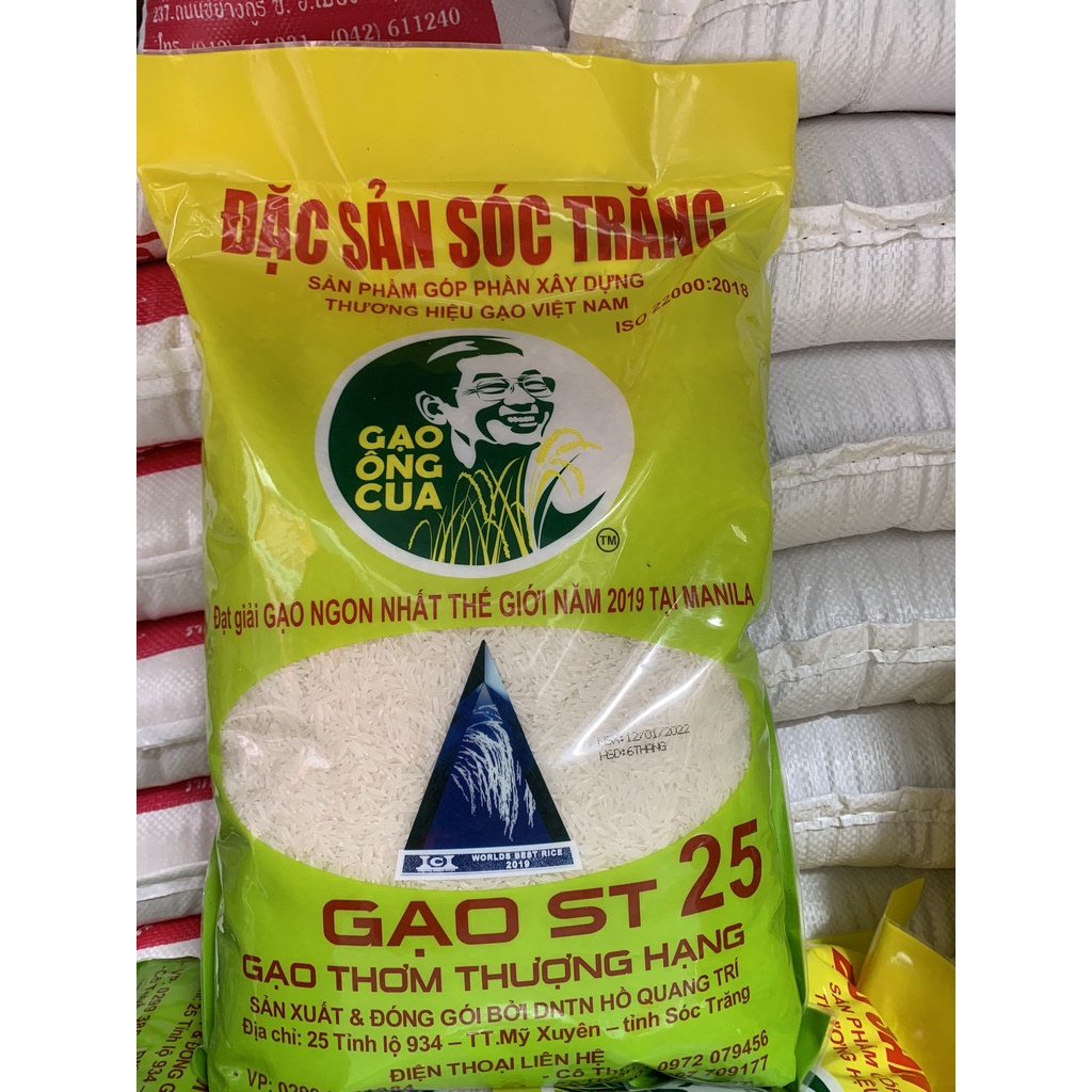 Gạo đặc sản Sóc Trăng ST25 túi 5kg  Ngon nhất thế giới 2019