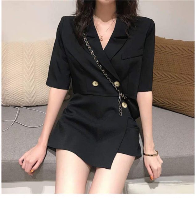 [ ẢNH THẬT TRẢI SÀN] SET ÁO CÀI CÚT FORM CROPTOP KÈM VÁY QUẦN CHẤT DẦY DẶN | BigBuy360 - bigbuy360.vn