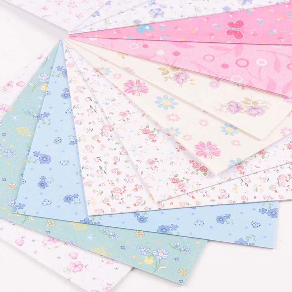 CLEOES Giấy Gấp Origami Hình Vuông Họa Tiết Hoa Hoạt Hình Trang Trí Sổ Tay Cho Bé