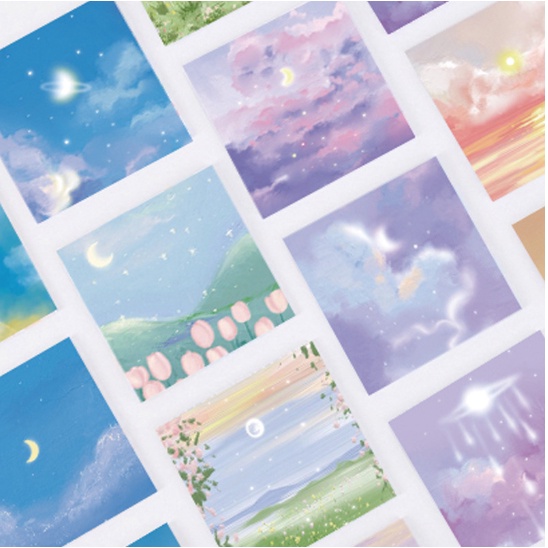 Giấy Note Ghi Chú SET 4 TẬP MÂY TRỜI Dễ thương Tập Viết Nhớ Dành Cho Học Sinh Họa Tiết Cute Xinh Xắn