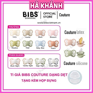 Ti Giả BIBS Ti Ngậm BIBS Couture Đan Mạch Chính Hãng Cho Bé Tặng Kèm Hộp