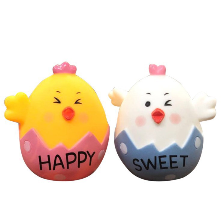 con vật trang trí bánh kem [FREESHIP] trứng gà chip 01 cặp