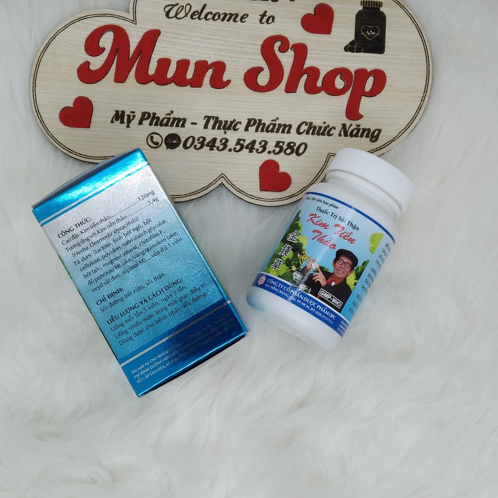 Sỏi thận KIM TIỀN THẢO lọ 100 viên bao