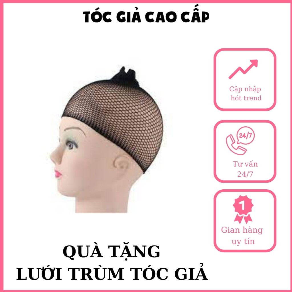 Tóc giả nguyên đầu xoăn ngắn FREESHIP🥰nguyên đầu mã 8161