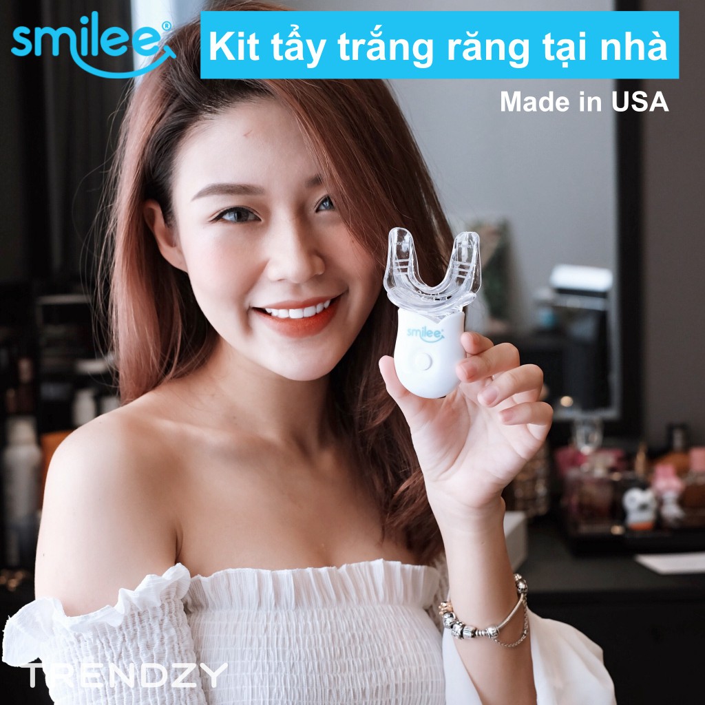 [GIÁ SỈ] Bộ kit tẩy trắng răng tại nhà Smilee - Hàng nhập khẩu USA - ISO 22716 - 2007 | Trắng răng 7 ngày