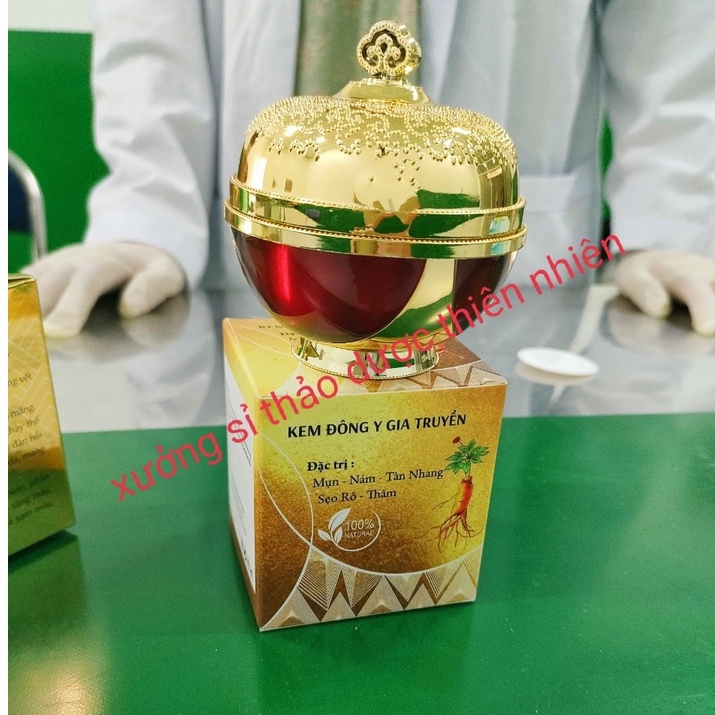 ( Hoàn tiền 100% nếu k khỏi ) Tái tạo da cốt nhân sâm đen, hổ trợ mụn nám tàng nhang hiệu quả hộp 30gr