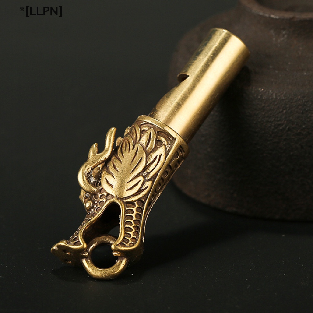 Còi Thổi Sinh Tồn Bằng Đồng Thau Hình Đầu Rồng Thủ Công