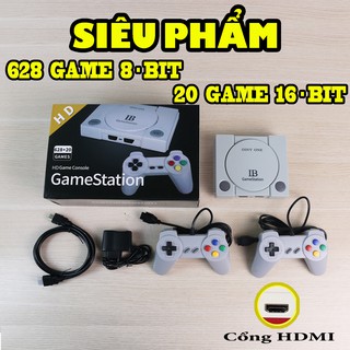 Máy chơi game 4 nút GameStation IB RS70, cổng HDMI sắc nét, 628 game 8bit, 20 game 16bit