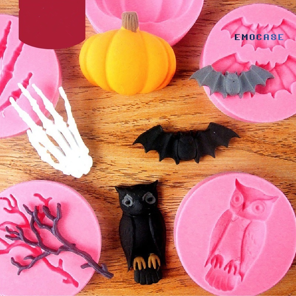 Khuôn Silicone Làm Bánh Tạo Hình Chủ Đề Halloween Độc Đáo Tiện Dụng