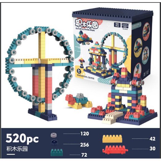 BỘ LEGO 520 CHI TIẾT CÀNG CHƠI BÉ CÀNG THÔNG MINH