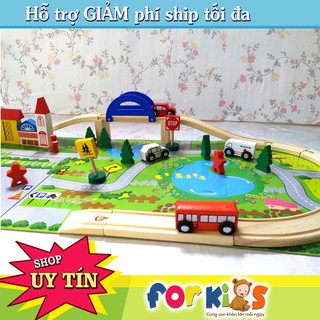 Mô hình thành phố bằng gỗ 40 chi tiết TO ĐẸP cho bé sáng tạo