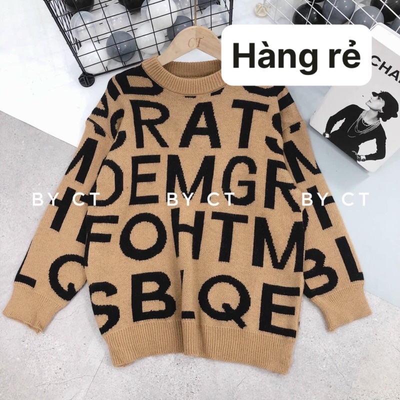 Áo len chữ to hot hit hàng QCL1