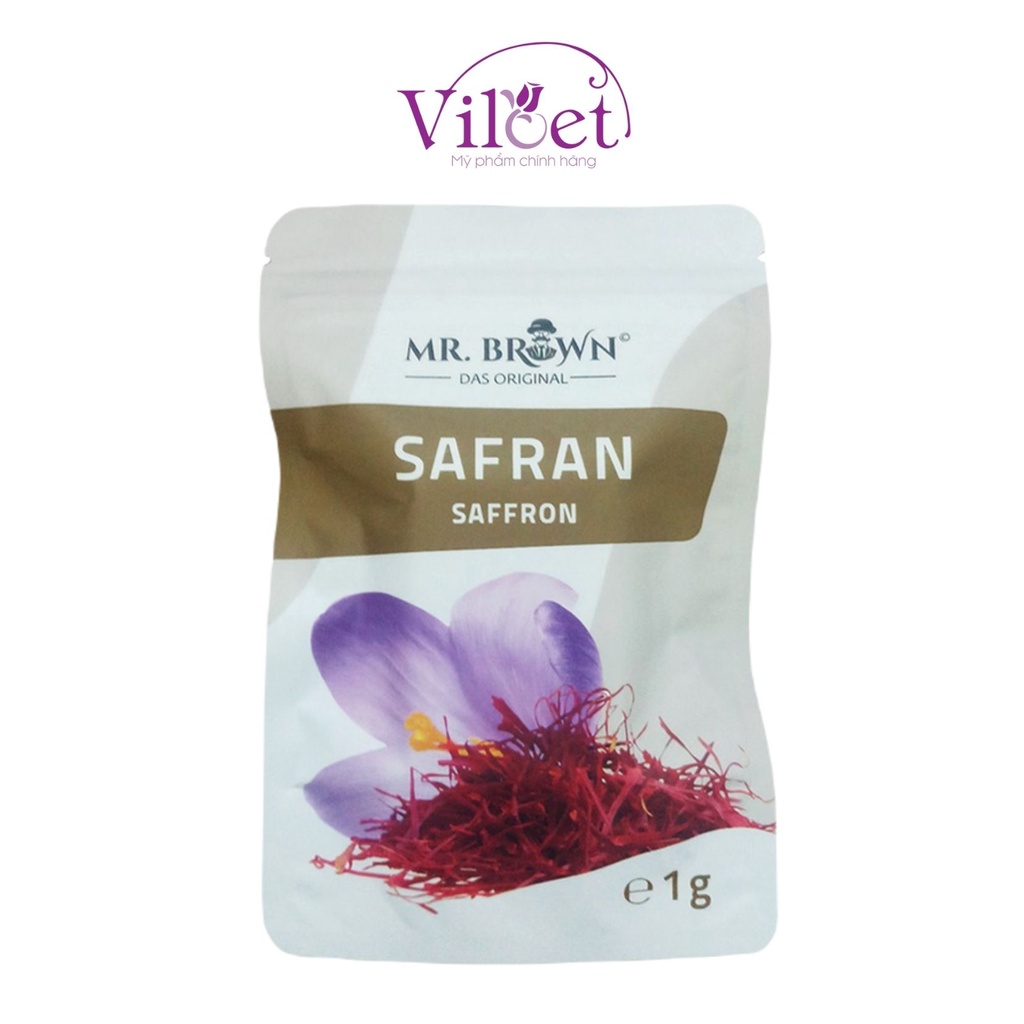 Nhuỵ hoa nghệ tây Saffron Mr. Brown Đức gói 1g, tốt cho sức khoẻ, đẹp da - Shop Viloet