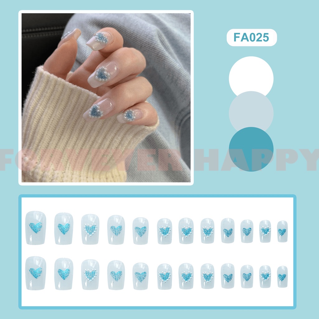 Bộ 24 Móng Tay Giả Dài Kèm Keo Mẫu Mới