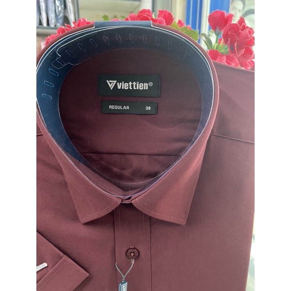Sơ mi việt tiến ngắn tay lai bầu bambo phom regular giá 415k còn 350k