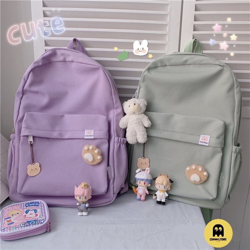 Balo Difabag bear Hàn Quốc 4 màu pastel gấu con con  HÀNG CÓ SẴN