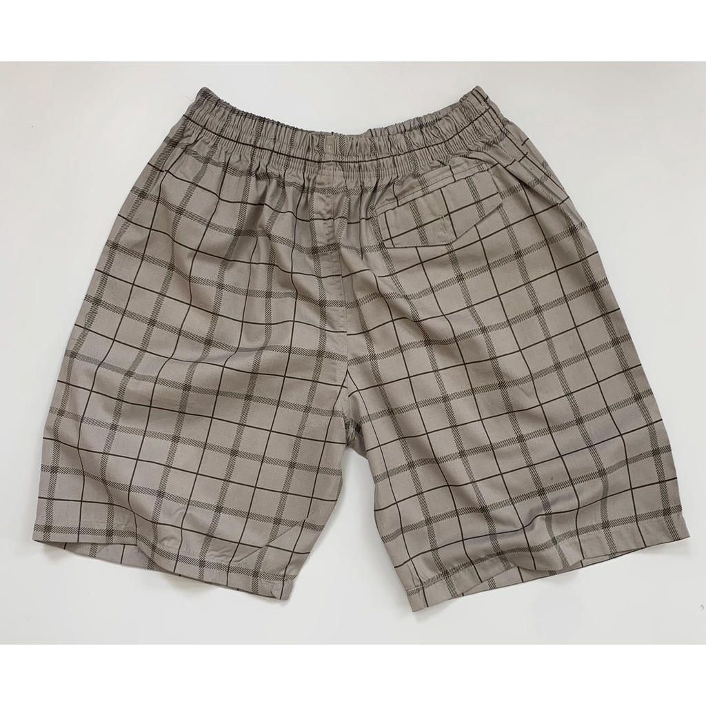 Quần Short Kaki Nam Kẻ Caro - Quần Ngố Kaki Nam Lưng Thun Thời Trang Chất Vải Kaki Mềm Mịn
