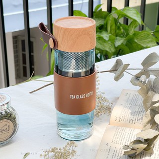 Bình Nước Thủy Tinh Có Lõi Lọc Pha Trà