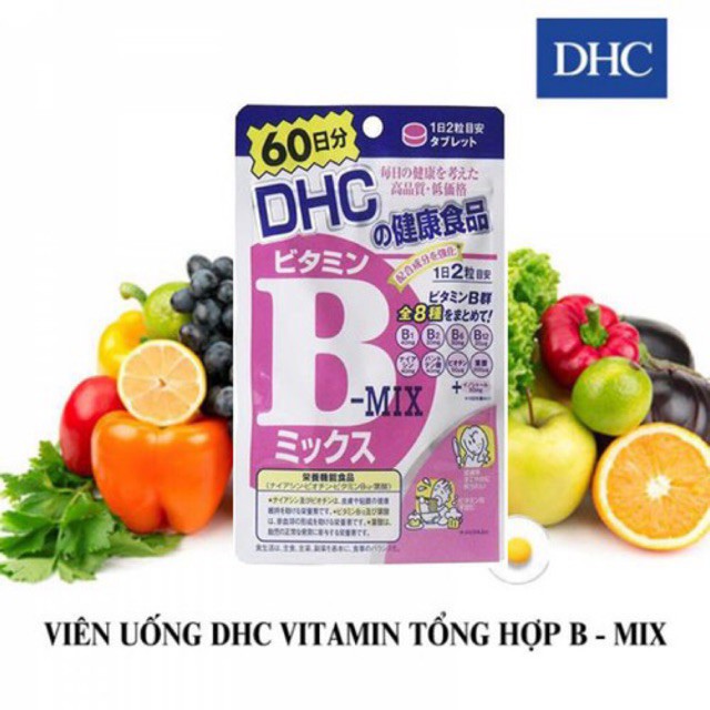 Viên Uống Bổ Sung Vitamin Tăng Cường Bảo Vệ Sức Khoẻ DHC Vitamin B Mix - 60 viên và 180 viên