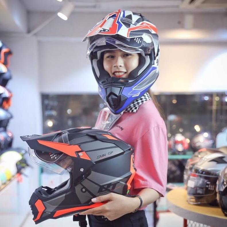 Mũ bảo hiểm Dual Sport YOHE 632A Adventure - Mũ bảo hiểm cào cào 2 kính, Tặng kèm Balo - mũ bảo hiểm motor.