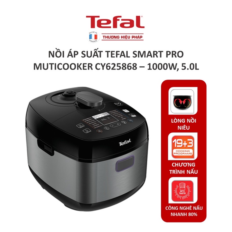 Nồi áp suất điện tử Tefal Smart Pro Multicooker CY625868