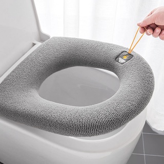 Đệm lót dày dặn hình tròn cho nắp bệ ngồi nhà vệ sinh có thể giặt được 