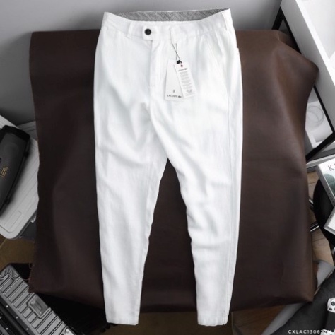 Quần Đũi Dài Tây Âu LACOSTE LINEN NEW Nam Chất Đũi Mềm Mát Dài Dáng Công Sở, Chống Nhăn Màu Trắng Cực Sang 5 Màu